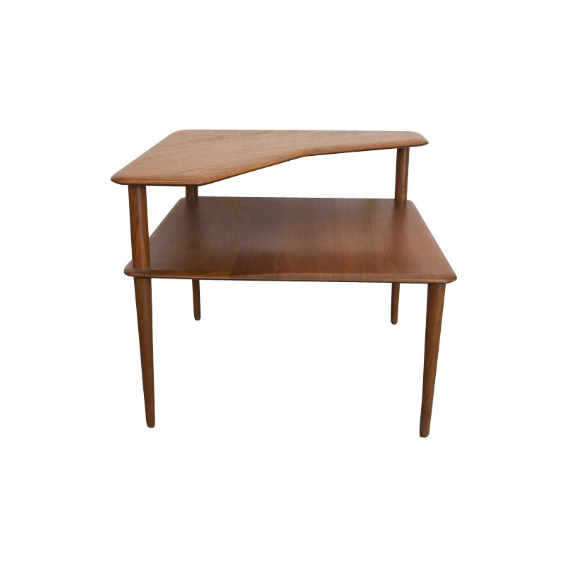 Corner table in teak, Peter HVIDT - 1960s