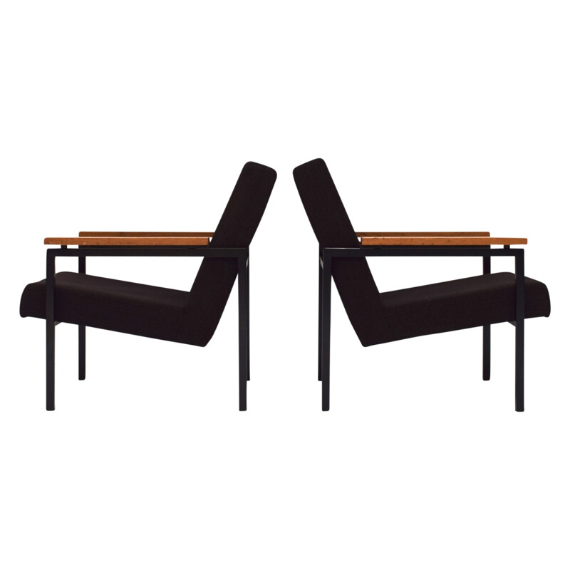 Suite de 2 fauteuils vintage en métal par Gijs Van Der Sluis - 1960