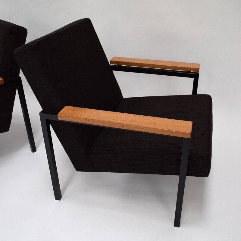 Set of 2 vintage metal chairs by Gijs Van Der Sluis - 1960s