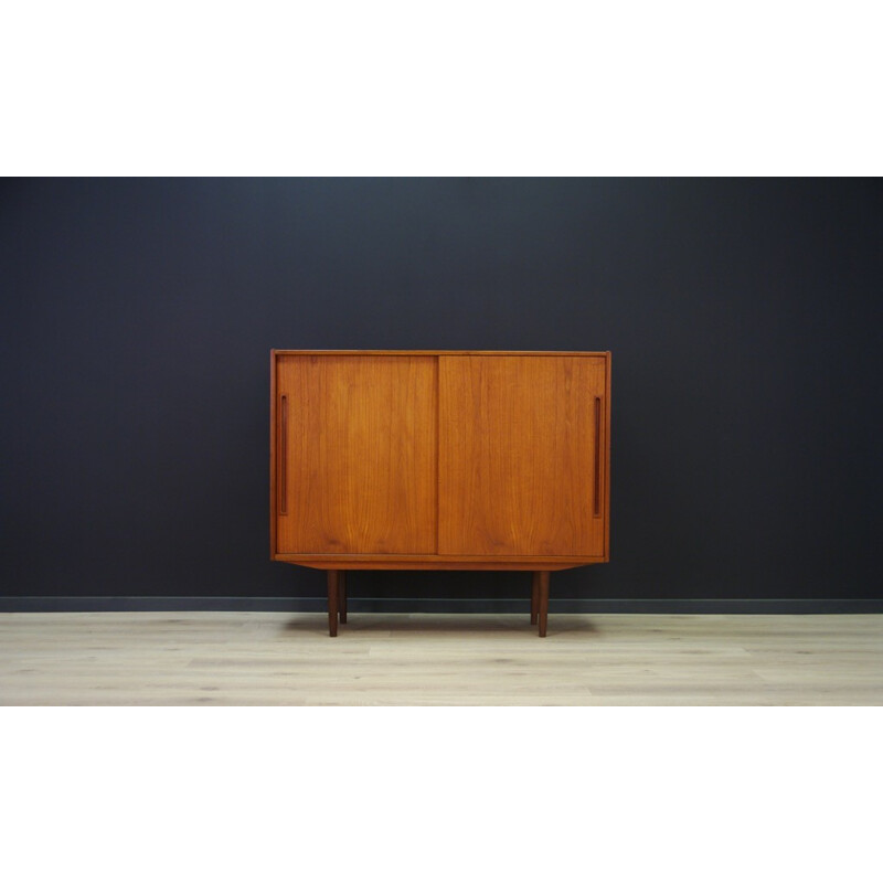 Vintage Danish veneered with teak cabinet - 1960s