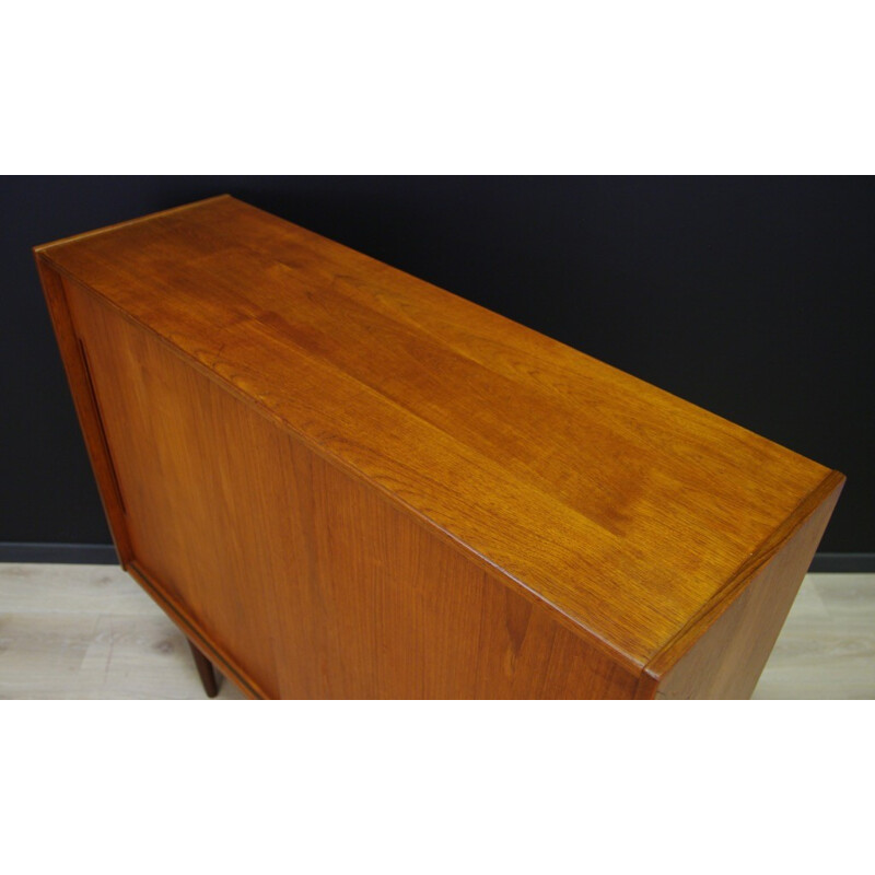 Vintage Danish veneered with teak cabinet - 1960s