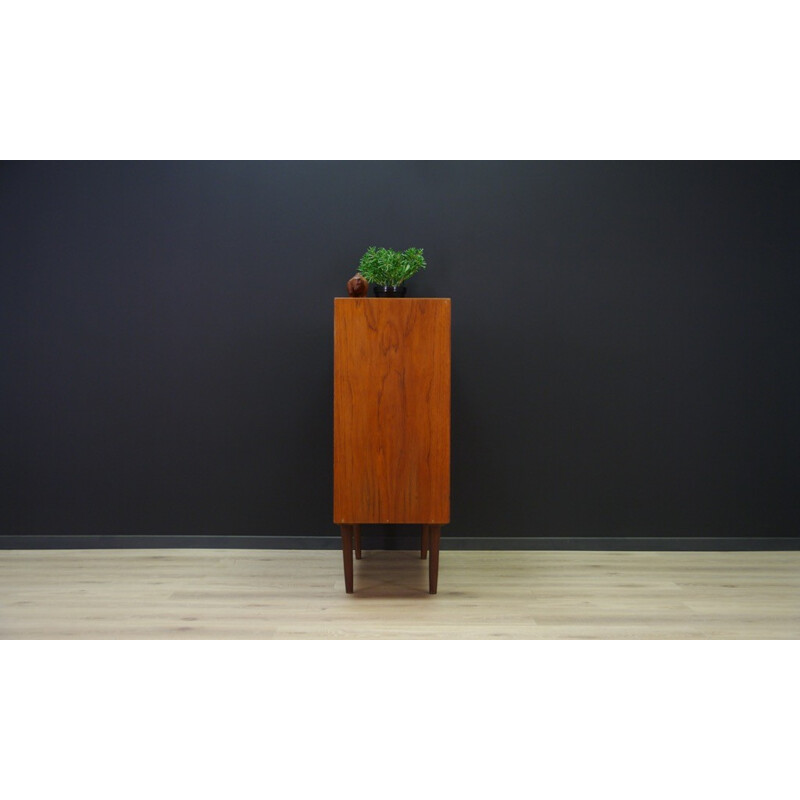 Vintage Danish veneered with teak cabinet - 1960s