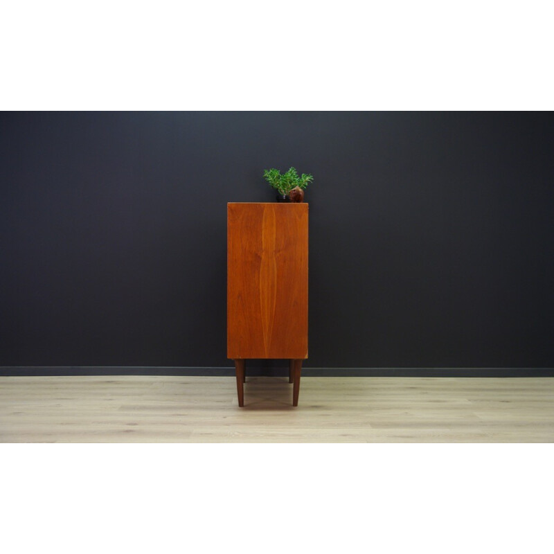 Vintage Danish veneered with teak cabinet - 1960s