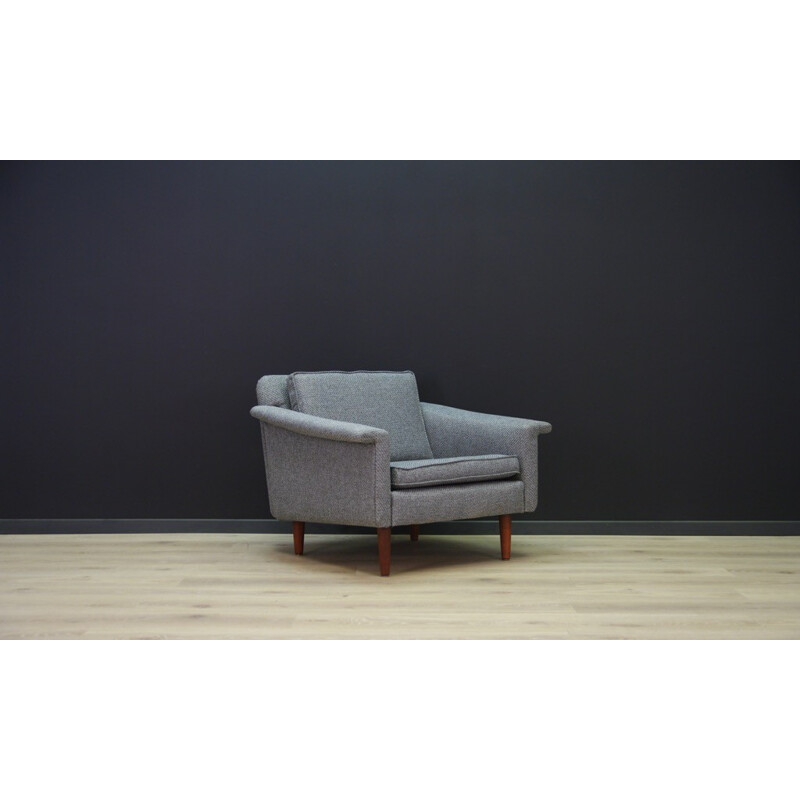 Vintage Danish grey armchair - 1960s