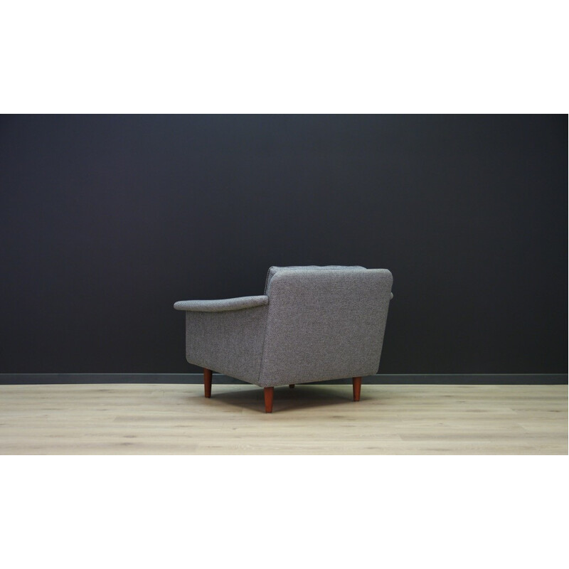 Fauteuil vintage scandinave gris - 1960