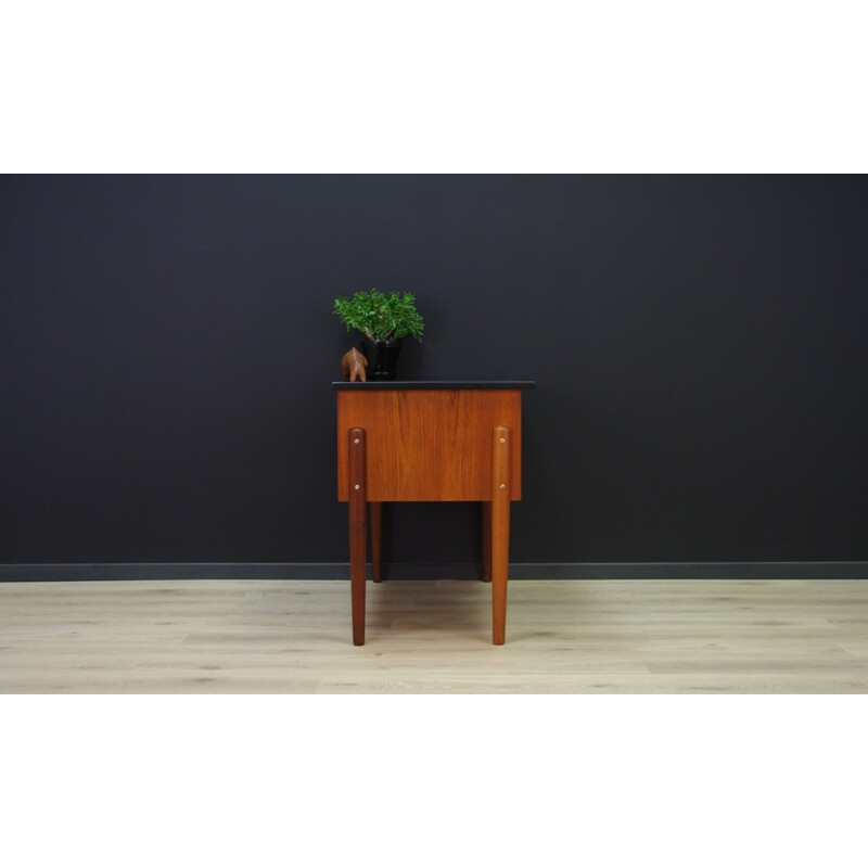 Vintage Danish veneered with teak writing desk - 1960s