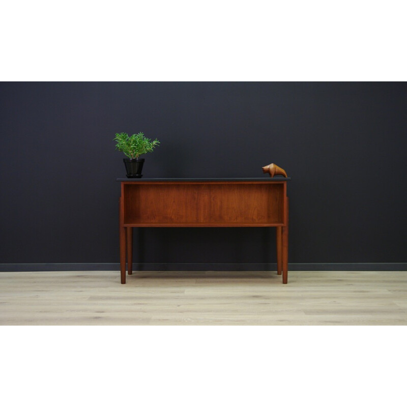 Vintage Danish veneered with teak writing desk - 1960s