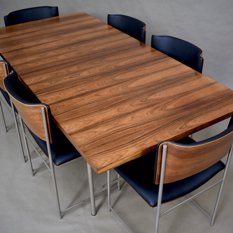 Vintage brazilian rosewood dining set by Cees Braakman - 1950s