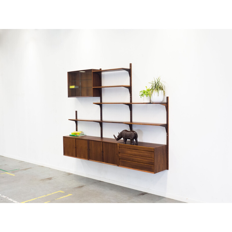 Vintage rosewood wall unit by Poul Cadovius for Cado - 1950s