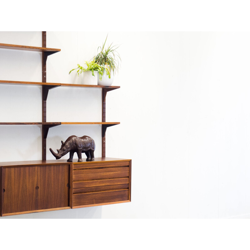 Vintage rosewood wall unit by Poul Cadovius for Cado - 1950s