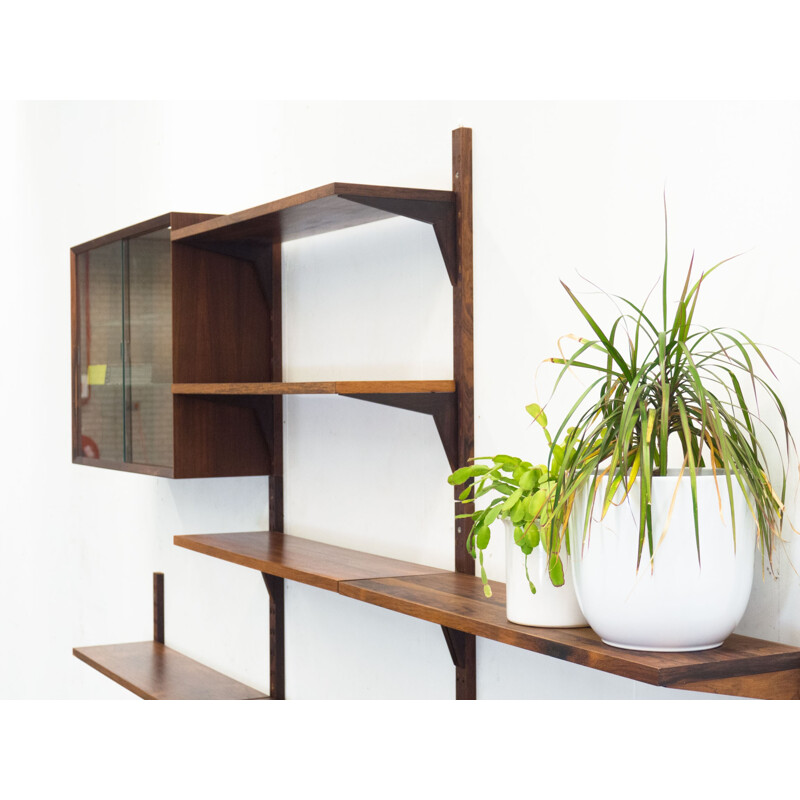 Vintage rosewood wall unit by Poul Cadovius for Cado - 1950s