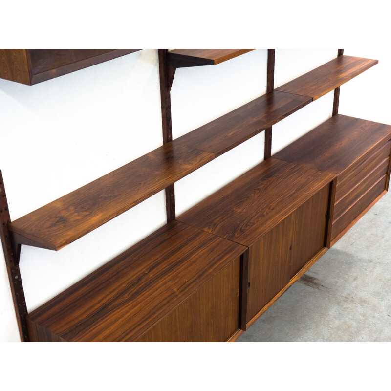 Vintage rosewood wall unit by Poul Cadovius for Cado - 1950s