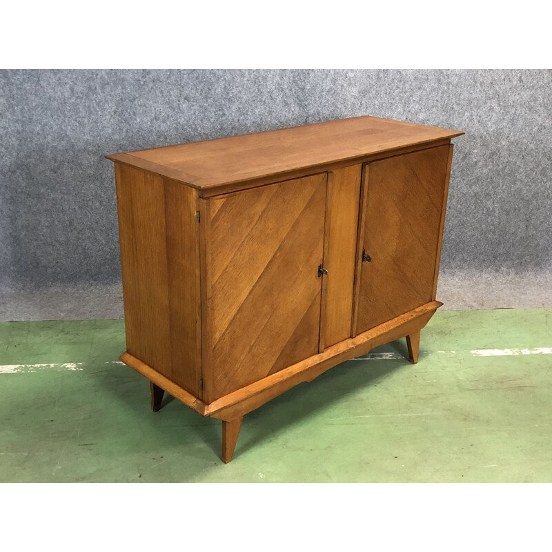 Vintage sideboard in wood with compass legs - 1960s