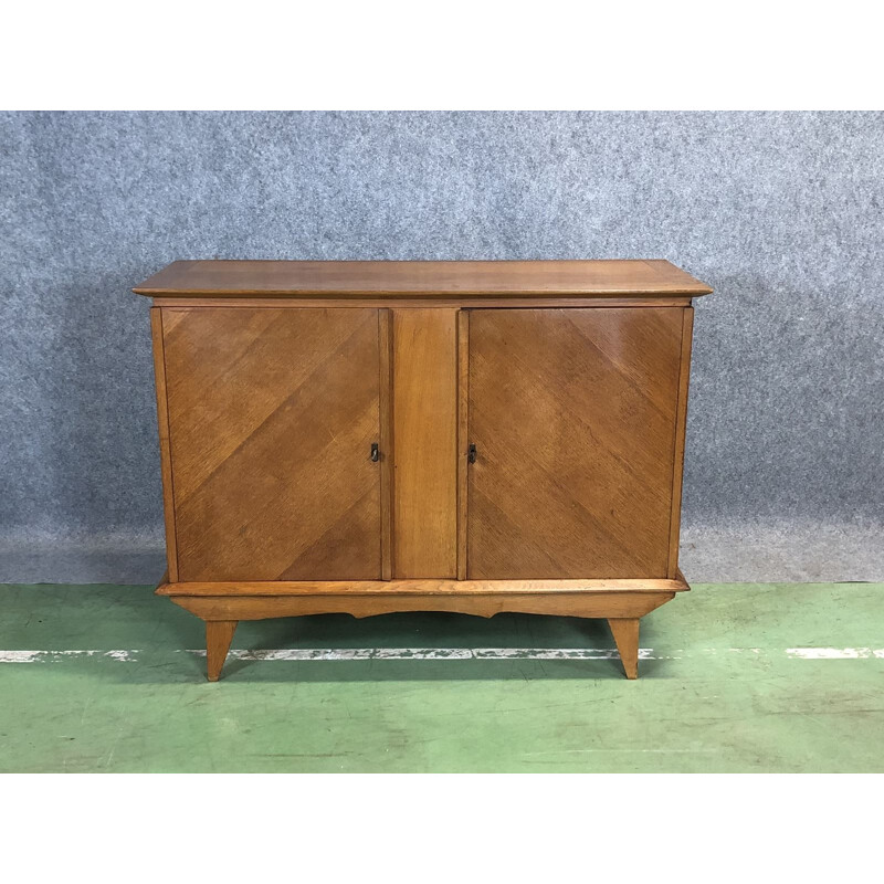 Vintage sideboard in wood with compass legs - 1960s