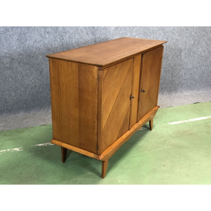 Vintage sideboard in wood with compass legs - 1960s