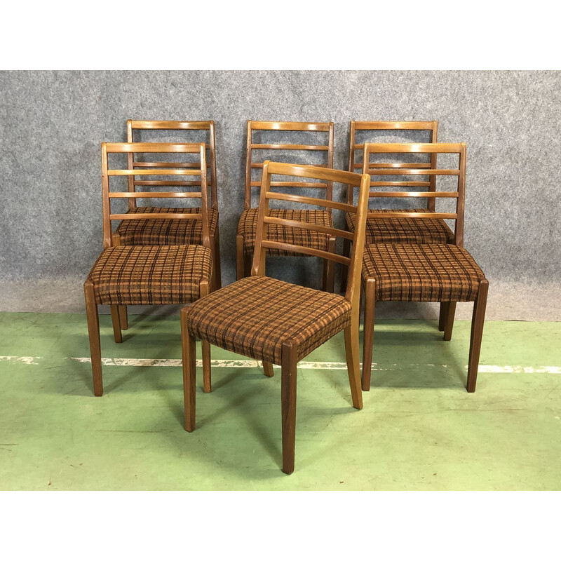 Suite de 6 chaises vintage en teck - 1970