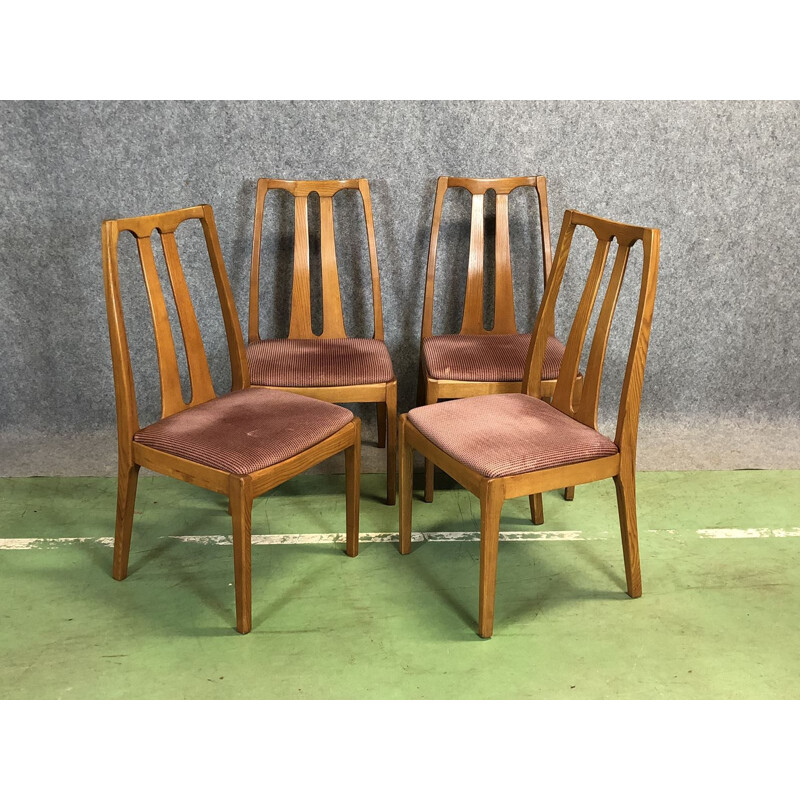 Suite de 4 chaises à repas en teck - 1970