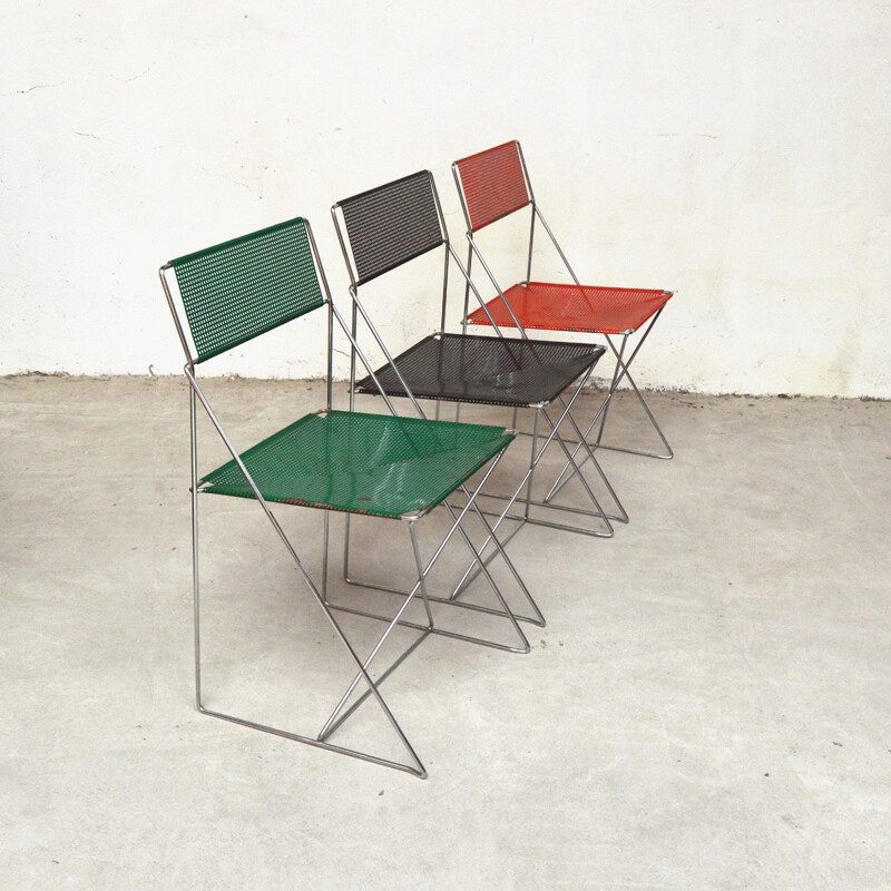 Set of 3 vintage chairs by Niels Jørgen Haugesen - 1970s