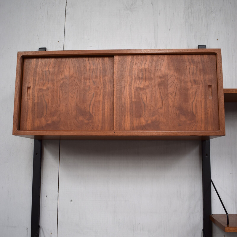 Vintage wall unit in teak by Poul Cadovius - 1950s