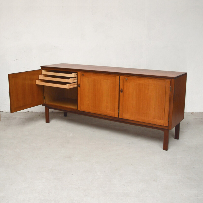 Vintage 3-door teak sideboard - 1960s