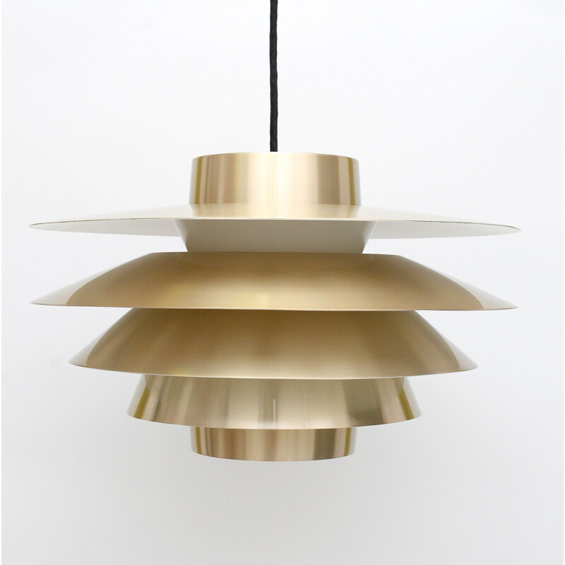 Danish Verona Brass Pendant By Svend Middelboe For Nordisk Solar - 1970s