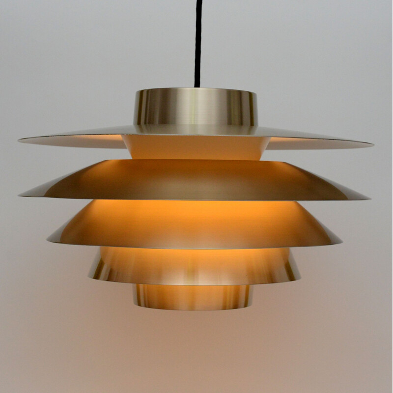 Danish Verona Brass Pendant By Svend Middelboe For Nordisk Solar - 1970s