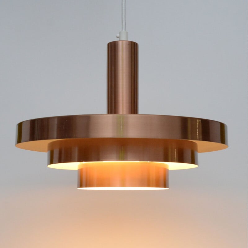 Roulette Pendant in Copper-Colored Aluminum - 1960s