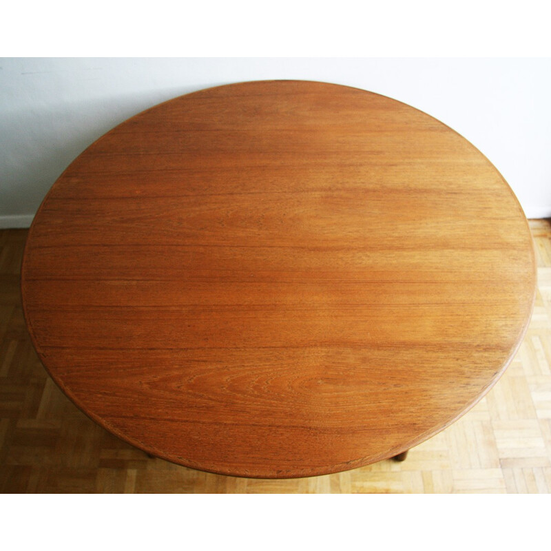 Table basse en teck vintage scandinave - 1960