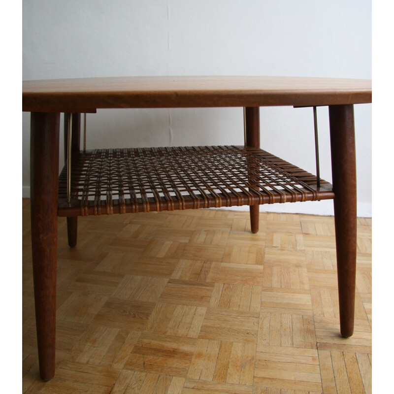 Table basse en teck vintage scandinave - 1960