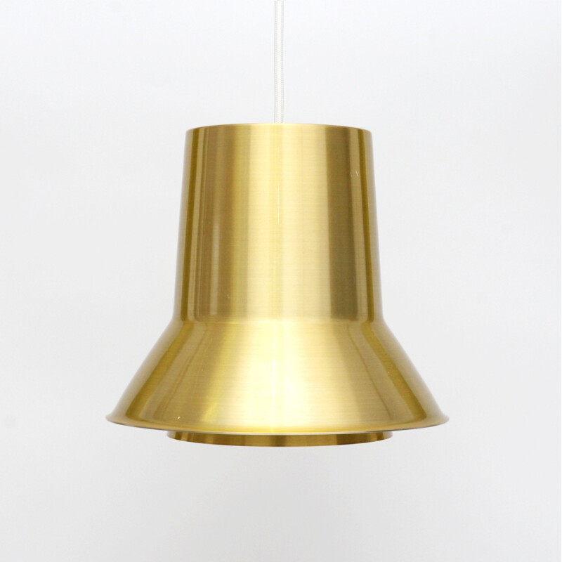 Danish vintage Pendant Lamp in Gold Brass - 1960s