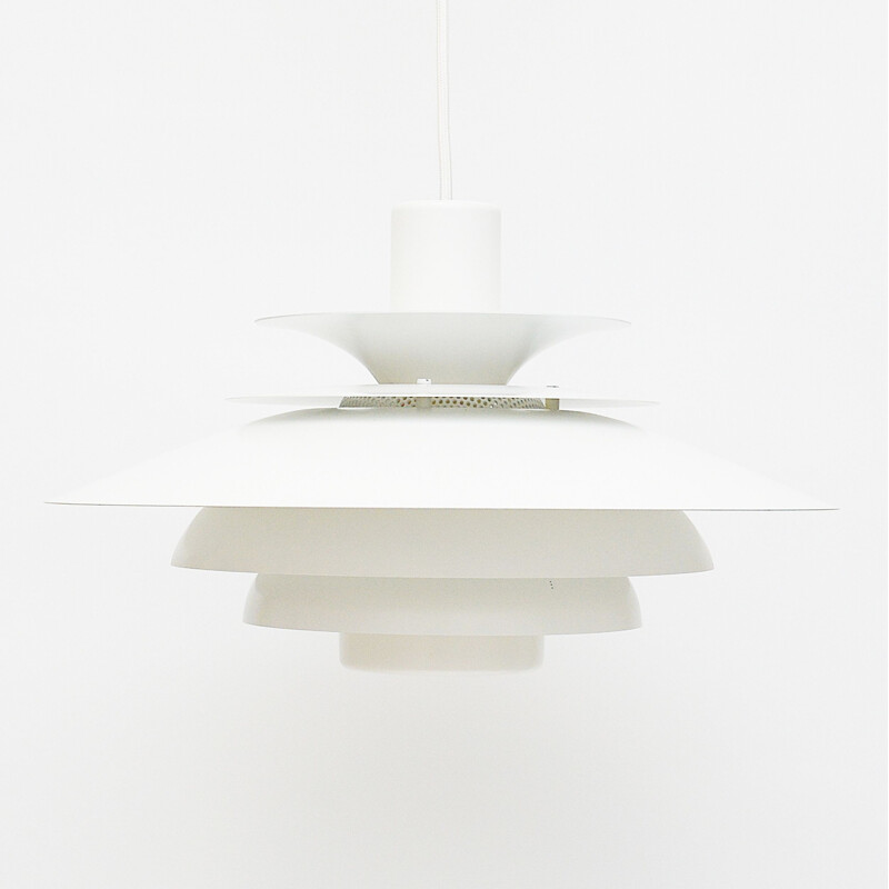 Danish White Lamp Verona By Jeka - 1970s