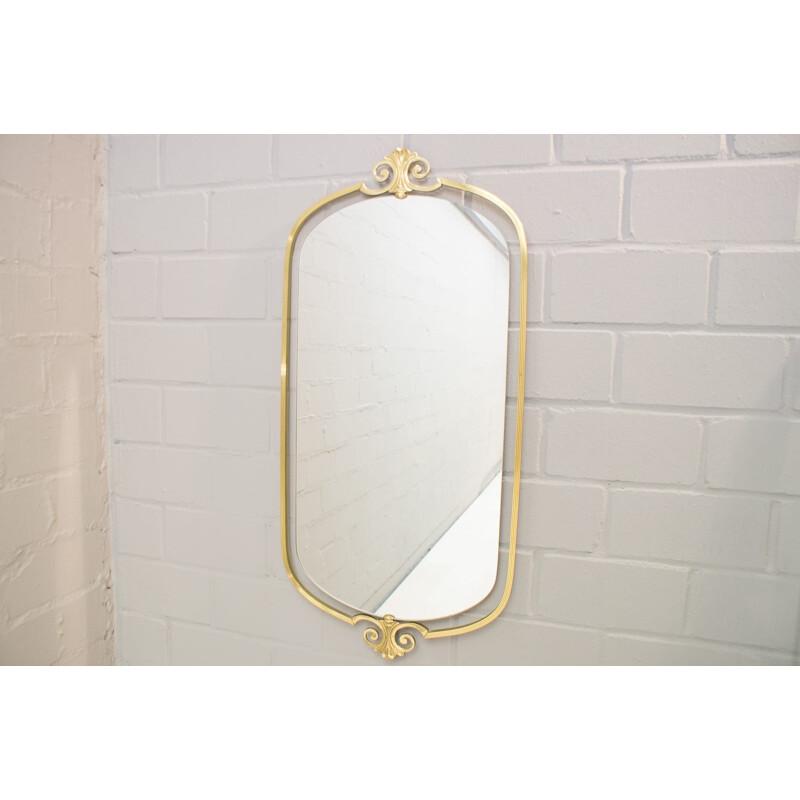 Vintage German Mirror in Brass - 1960s