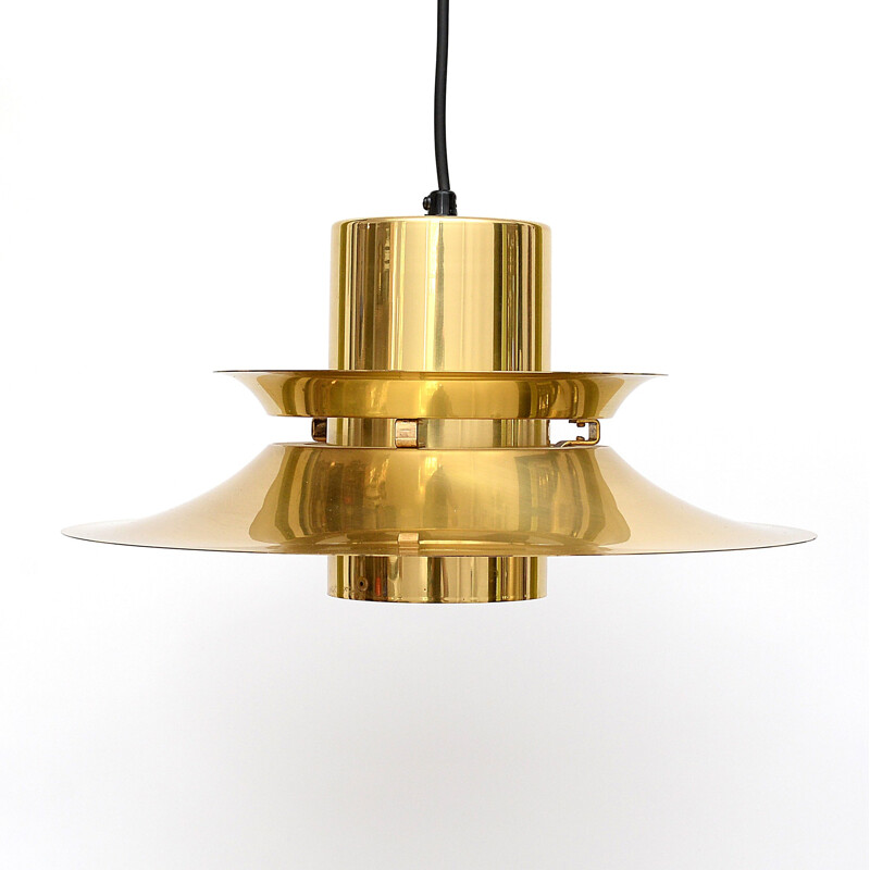 Danish vintage pendant Lamp In Brass by Hans Agne Jakobson for Viltrika - 1950s