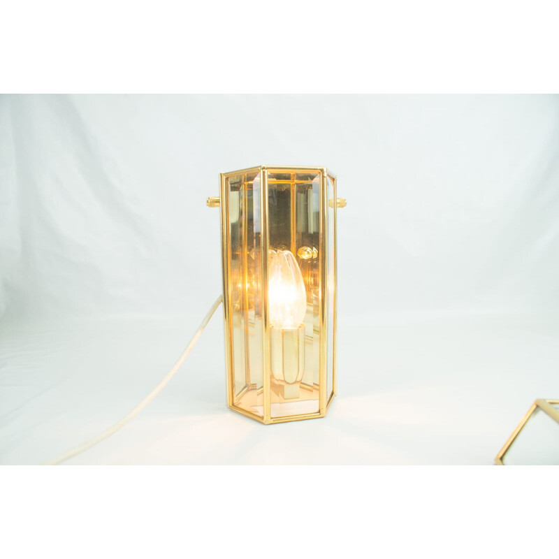 Set of 2 Golden Wall Lamps from Limburg - 1960s