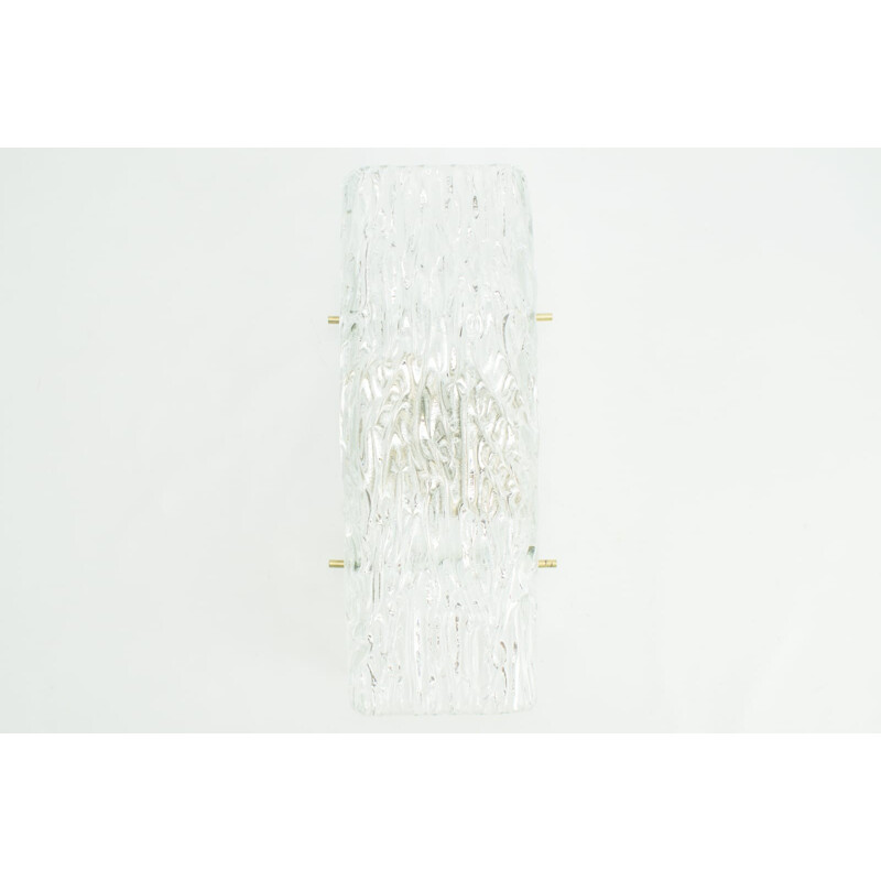 Vintage Kalmar glass wall lamp, 1960