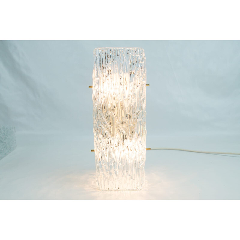 Vintage Kalmar glass wall lamp, 1960