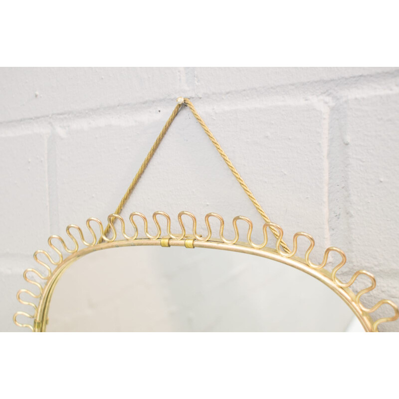 Brass Wall Vintage Mirror by Josef Frank for Svenskt Tenn - 1950s