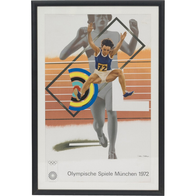 Affiche vintage des jeux olympiques de Munich - 1972 