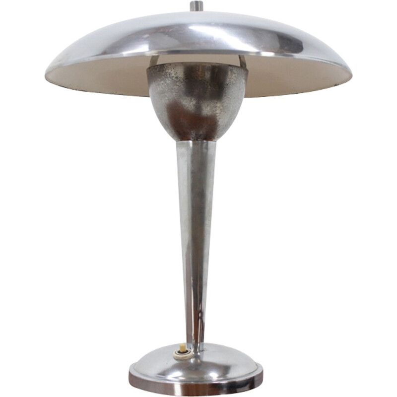Vintage chromed Bauhaus table lamp - 1930s