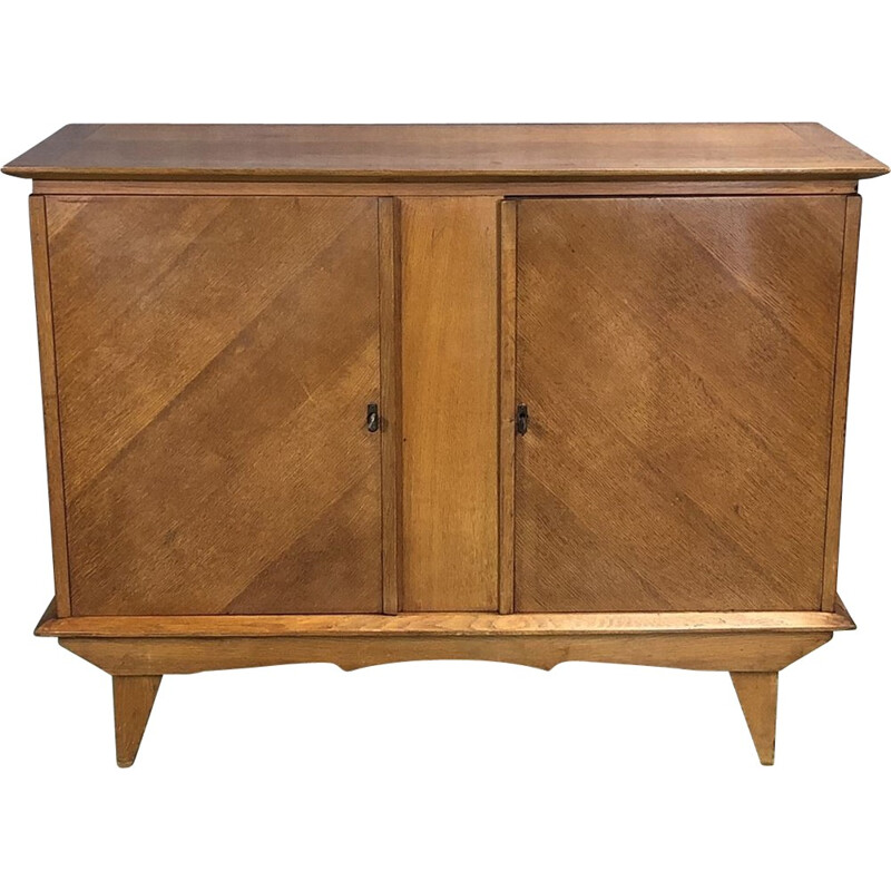 Vintage sideboard in wood with compass legs - 1960s