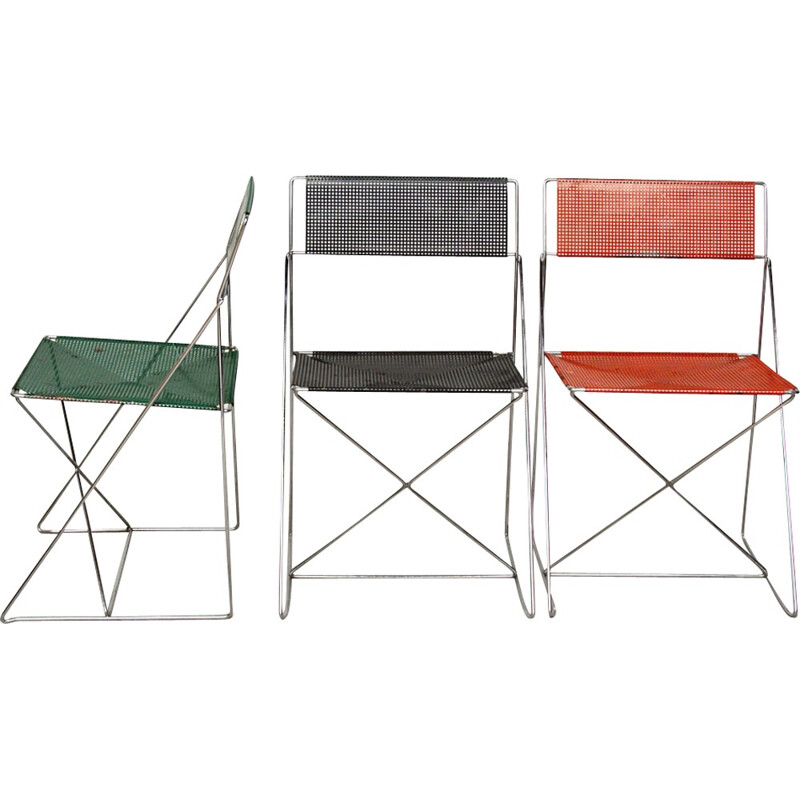 Set of 3 vintage chairs by Niels Jørgen Haugesen - 1970s