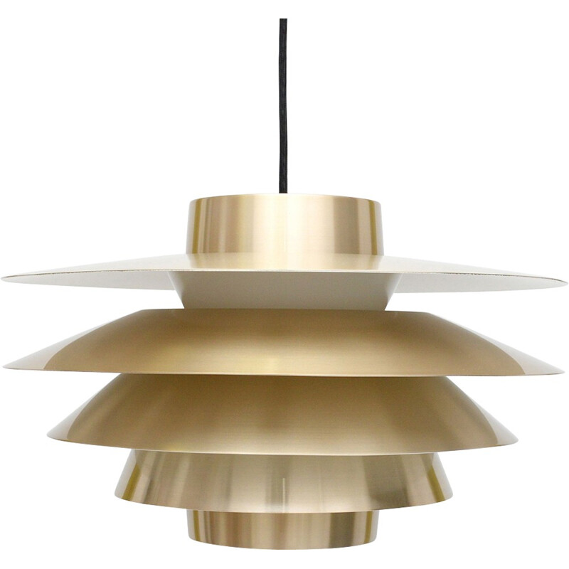 Danish Verona Brass Pendant By Svend Middelboe For Nordisk Solar - 1970s