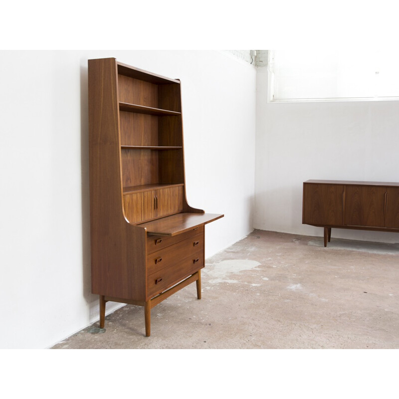 Vintage Secretary with book shelf  in teak by Nexø - 1960s