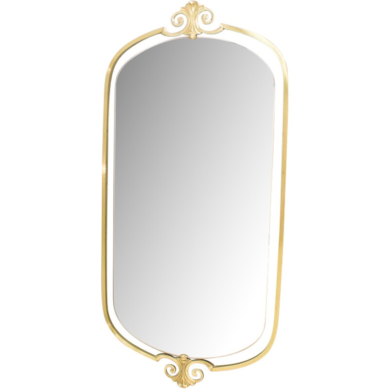 Vintage German Mirror in Brass - 1960s