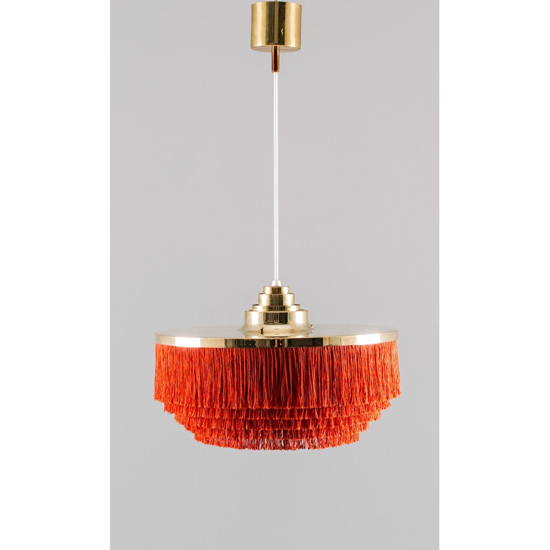 Vintage Swedish pendant lamp in brass by Hans-Agne Jakobsson - 1960s