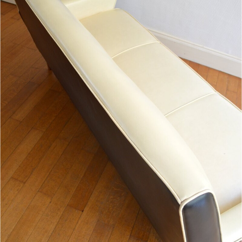 Vintage sofa with brass legs for Medal Belgium - 1950s