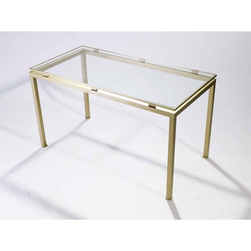 Vintage desk in brass by Guy Lefevre for Maison Jansen - 1970s