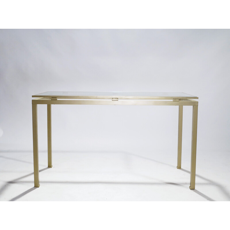 Vintage desk in brass by Guy Lefevre for Maison Jansen - 1970s