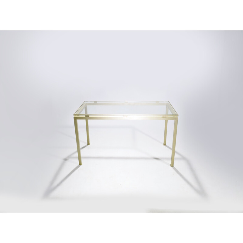 Vintage desk in brass by Guy Lefevre for Maison Jansen - 1970s