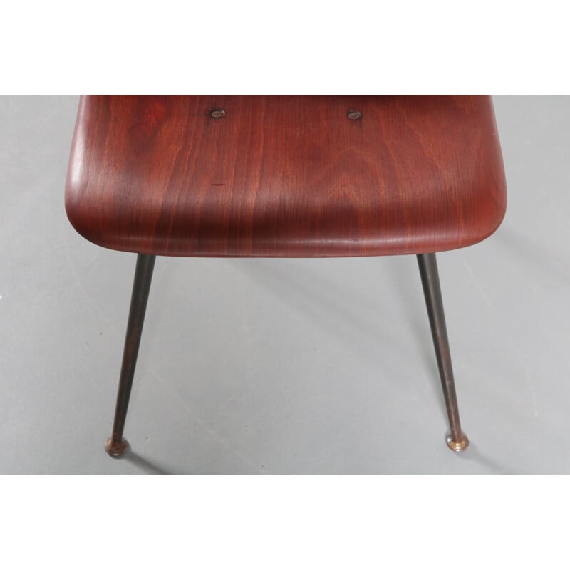 Vintage dining chair in wood by Pierre Paulin - 1950s